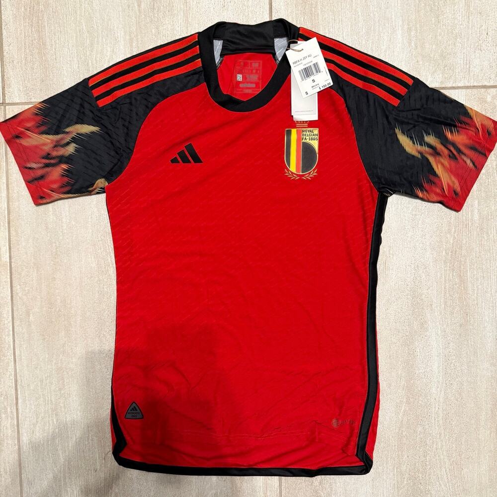 NEW ADIDAS BELGIUM 22 HOME SOCCER JERSEY SZ SMALL MENS! - 0181